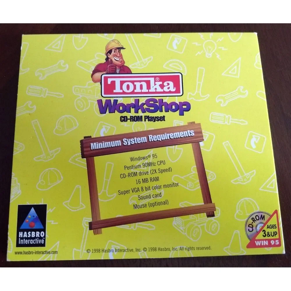 TONKA CD-ROM PC GAME Lot 3 - WORKSHOP RACEWAY SEARCH & RESCUE Hasbro Interactive